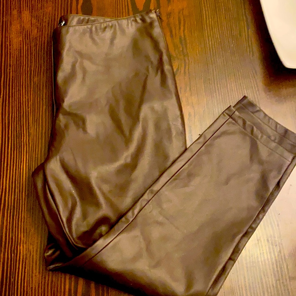 Venus sz 14 faux leather brown pant NEW